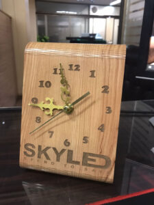 SKYLED Table Clock with Laser Logo-2